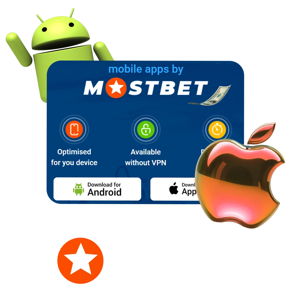 Install Mostbet mobile app and place your bets anytime.