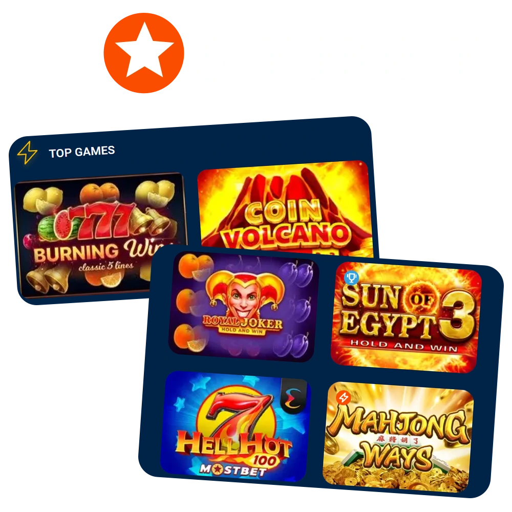 Mostbet casino has a huge number of different slots.