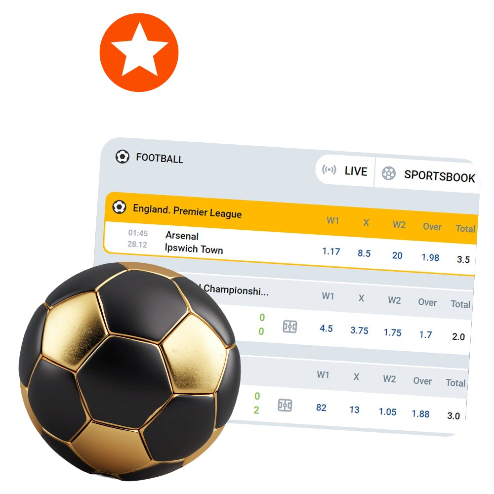 Place your soccer bets at Mostbet platform.