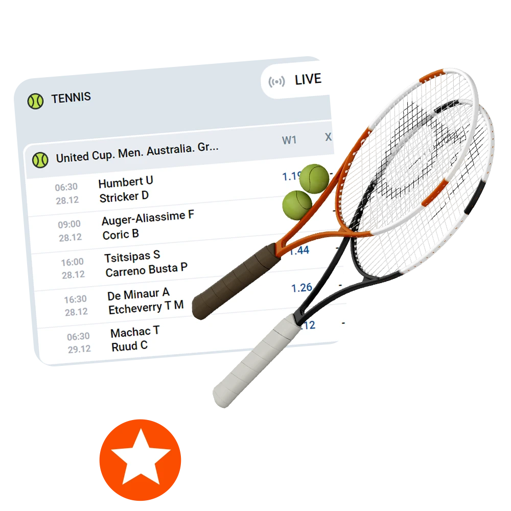 Mostbet is a well known betting platform with high odds on tennis.