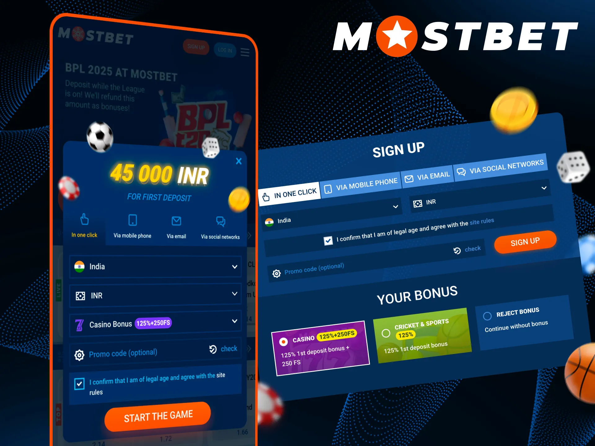 Learn how to pass registration through the Mostbet mobile app.