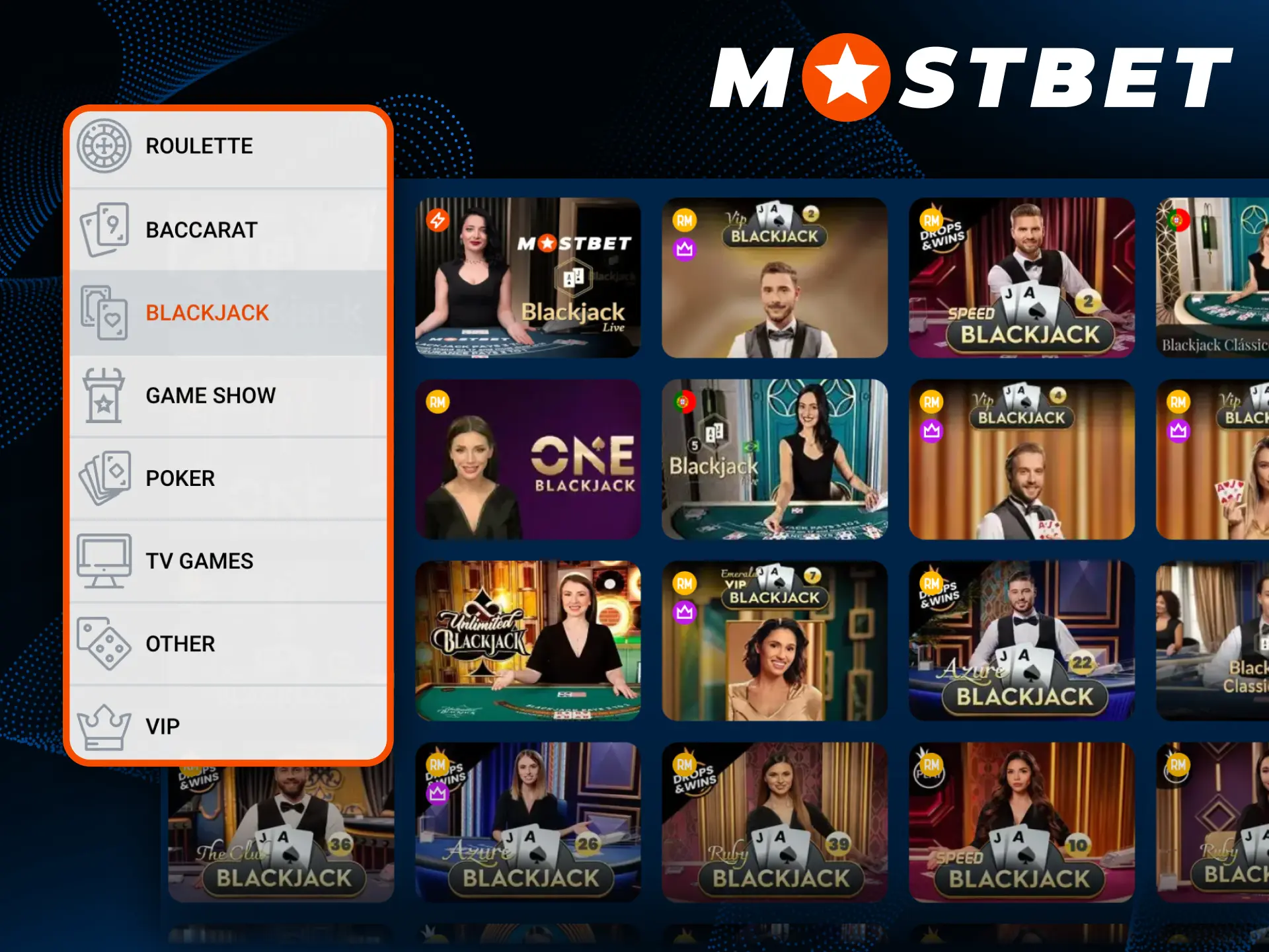 Mostbet Live Blackjack offers an exciting online gaming experience.