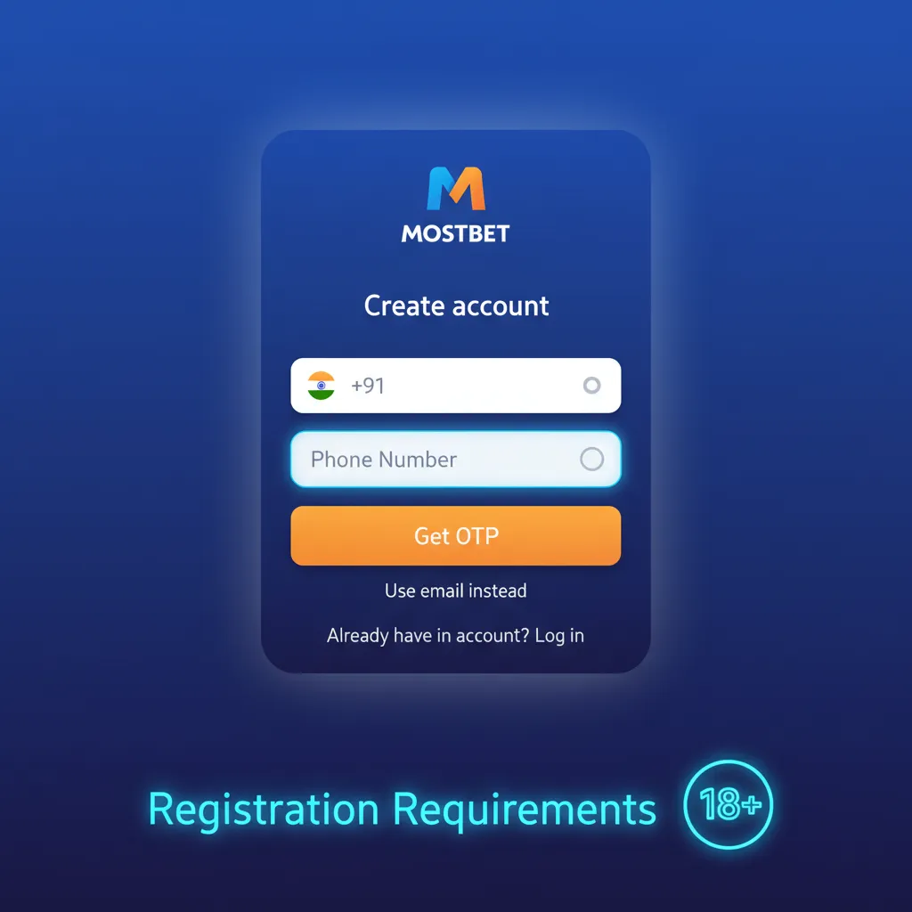 Mostbet registration: India KYC—18+, one account, real details, ID + recent address proof, payment method in your name.