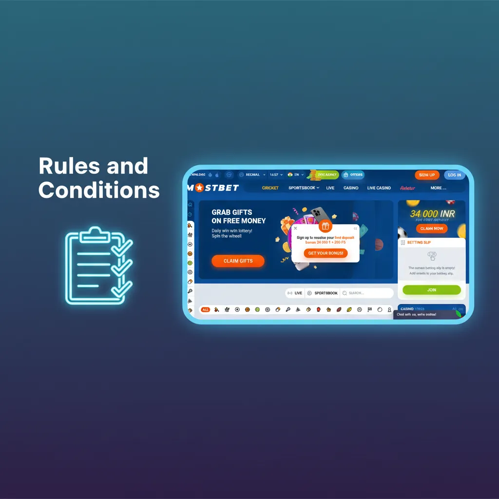 Rules and Conditions: checklist of key terms—18+, one account, KYC, bonus wagering, withdrawal method, no abuse/VPN.