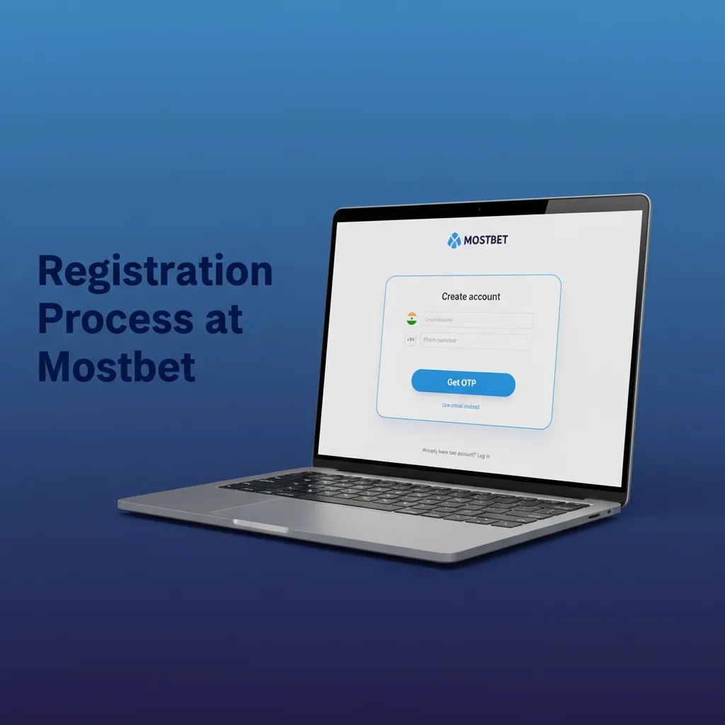 Mostbet registration flow: choose phone/email/social, enter details, accept rules, select INR, deposit via UPI, claim bonus.